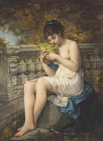 La Jeune Mere Oil Painting by Jules Salles-Wagner