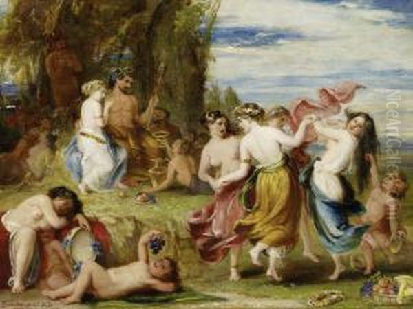 Bacchanal Oil Painting by John William Salter