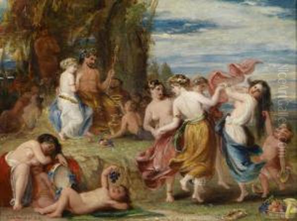 Mythological Scene Oil Painting by John William Salter