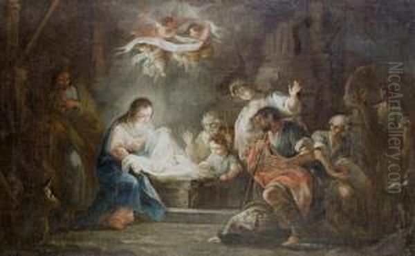 The Adoration Of The Shepherds Oil Painting by Mariano Salvador Maella