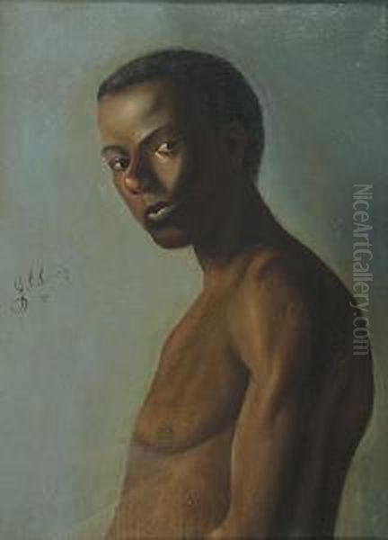 The Ethiopian / Portrait Of A Man Oil Painting by George Samartzis