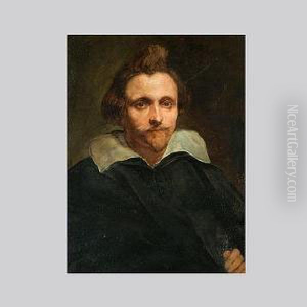 Copy After Anthony Vandyke. Portrait Of A Man Oil Painting by Detleff Sammann