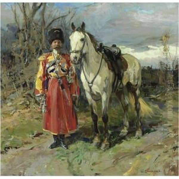 The Personal Life-guard To The Tsar Oil Painting by Nikolai Semenovich Samokish