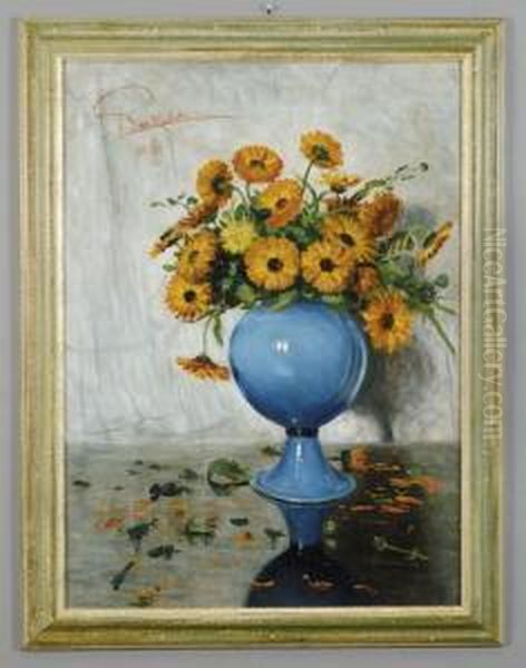 Vaso Di Fiori Oil Painting by Vincenzo San Malato