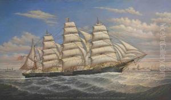 Great Ship Republic Oil Painting by Percy A. Sanborn