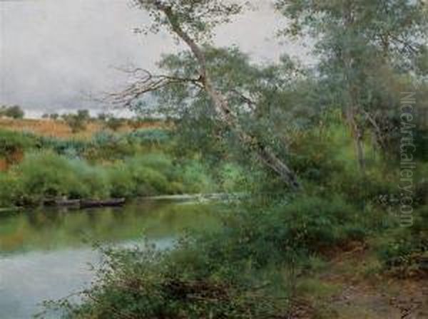 A Orillas Del Rio, Alcala Oil Painting by Emilio Sanchez-Perrier