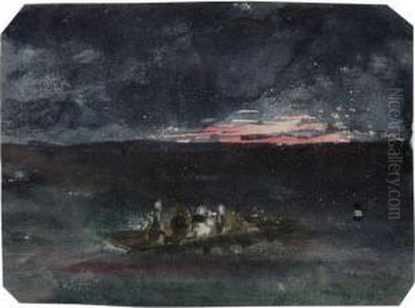 Barque Dans La Nuit Oil Painting by George Sand