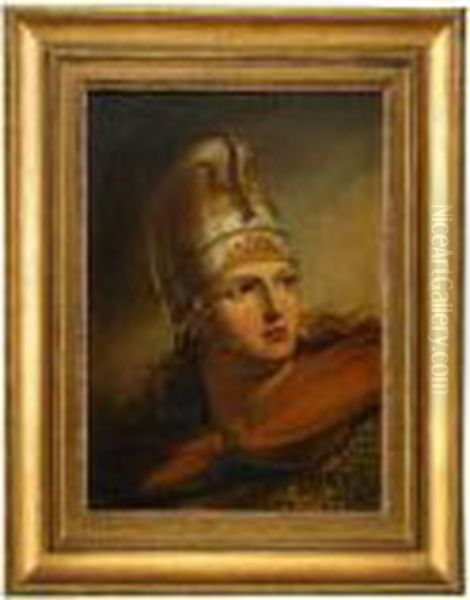 Minerva Oil Painting by Johan Gustav Sandberg