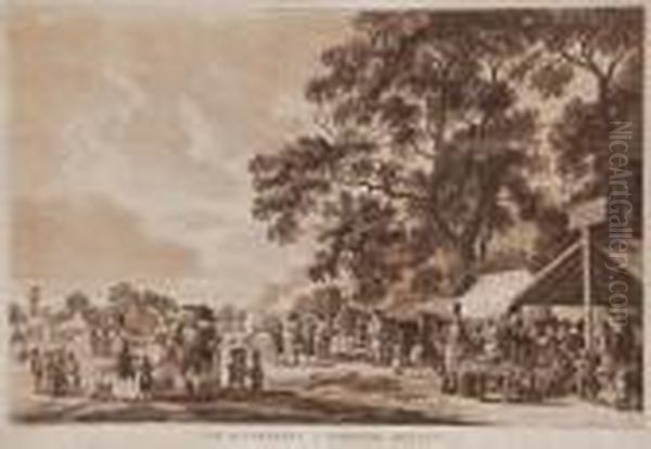 The Encampment In Hyde Park Oil Painting by Paul Sandby