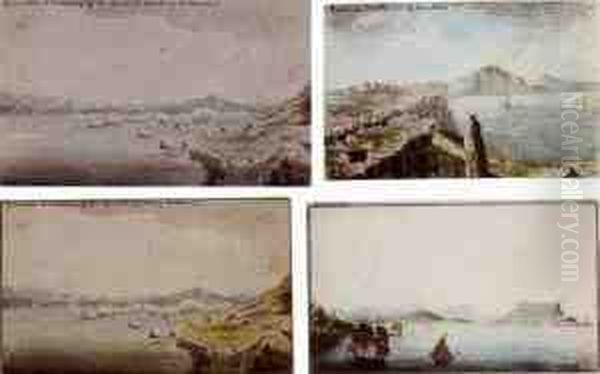 Views Of Gibraltar Oil Painting by William, Captain Sandby