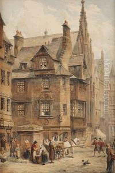 John Knox's House, Edinburgh Oil Painting by Robert Sanderson