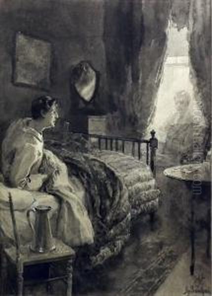 The Ghost Oil Painting by Henry John Sandham