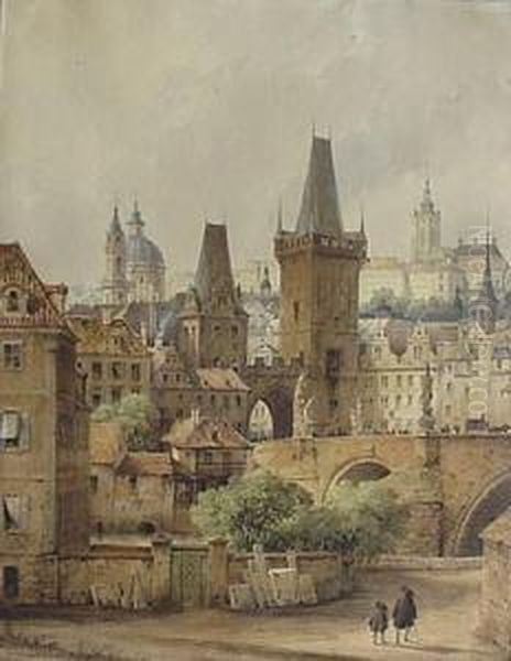 European City- Oil Painting by Franz Josef Sandmann