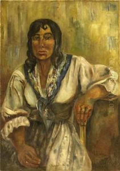 Bildnis Der Senora Carmen Cardenal Aus San Gervasio-mexico Oil Painting by Mathias Sandor