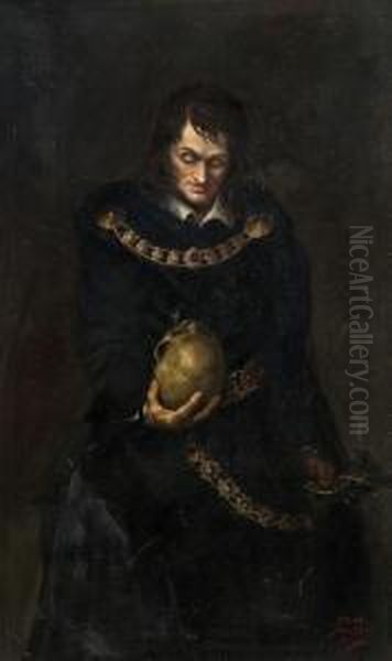 Hamlet Oil Painting by Max Sandor-Dushnitz