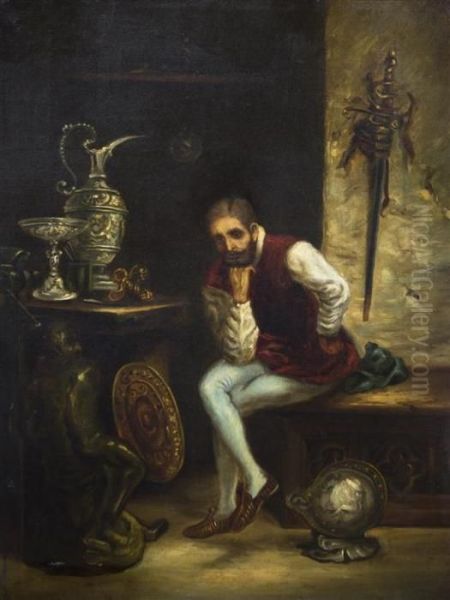 The Thinker Oil Painting by J. Sandow