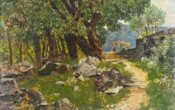 Wohl Landschaft Im Tessin Oil Painting by Hans Sandreuter