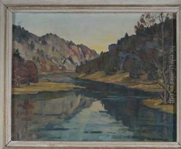 Riviere Oil Painting by Henry H. Sands