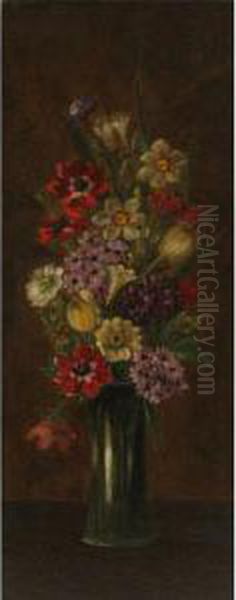 Still Life With A Variety Of Florals Oil Painting by Henry L. Sanger