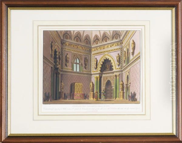 [operatic And Theatrical Scenery]: Eight Plates Oil Painting by Alessandro Sanquirico