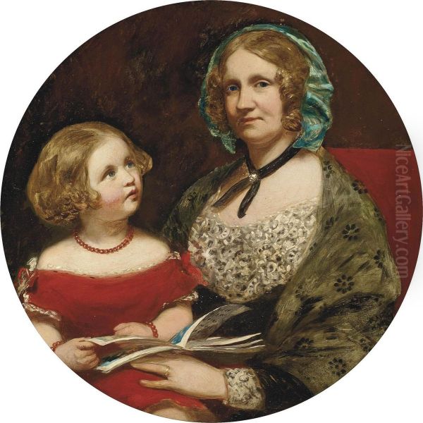 The Reading Lesson Oil Painting by James Sant