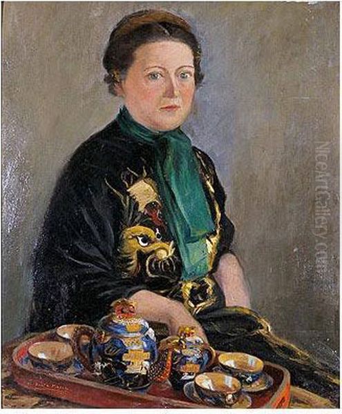 Retrato Conkimono Oil Painting by Marceliano Santa Maria Sedano