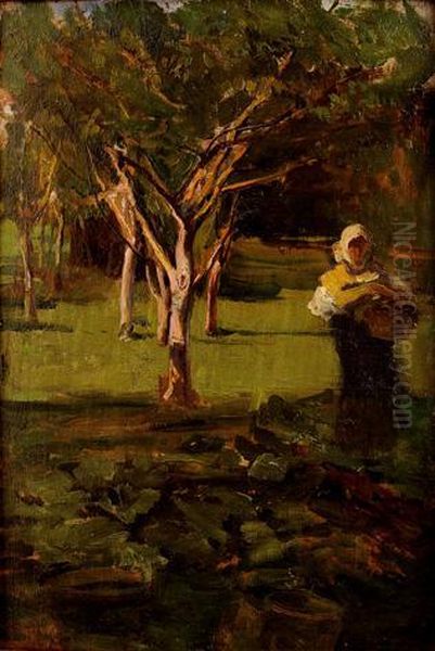 Campesina Oil Painting by Marceliano Santa Maria Sedano