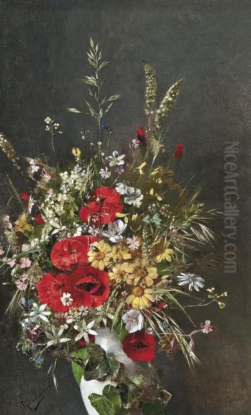 Summer Bouquet Oil Painting by Rubens Santoro