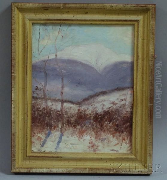 Winter Landscape Oil Painting by Daniel Francois Santry