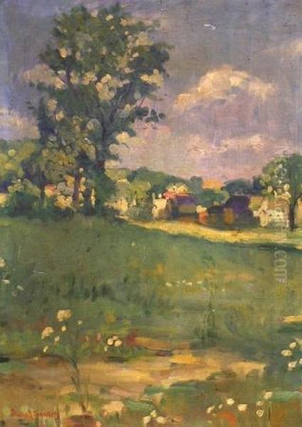 Countryside In Spring Oil Painting by Daniel Francois Santry