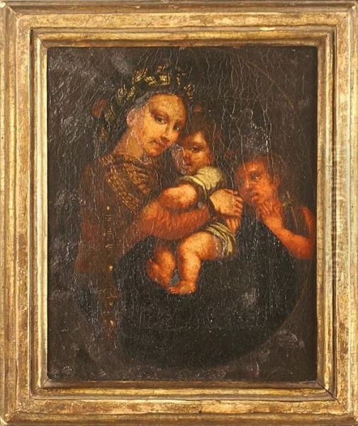 Madonna Della Seggiola Oil Painting by Raphael (Raffaello Sanzio of Urbino)