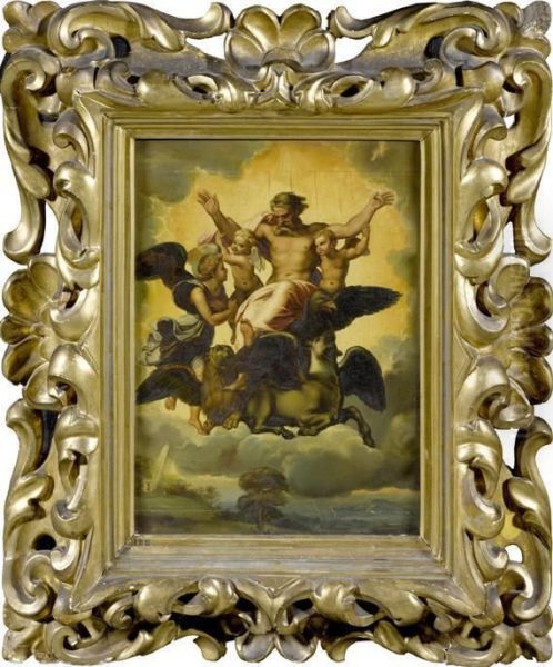 Ezekiel's Vision Oil Painting by Raphael (Raffaello Sanzio of Urbino)