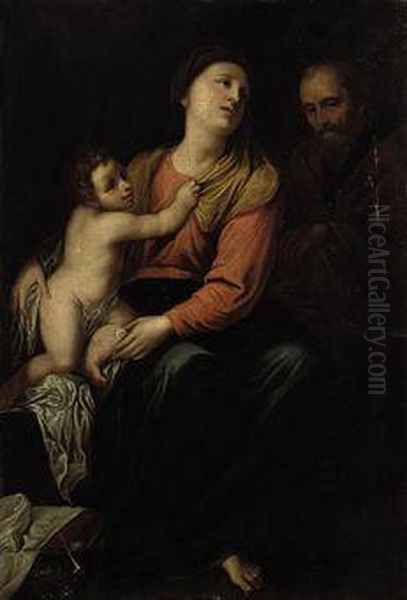 The Holy Family Oil Painting by Carlo Saraceni