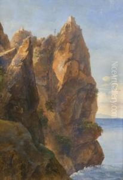 Vue Presumee Du Cap De Mesine Oil Painting by Louise-Josephine Sarazin de Belmont