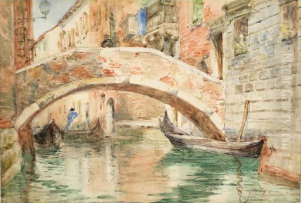 Venice Canal Scene Oil Painting by John Singer Sargent