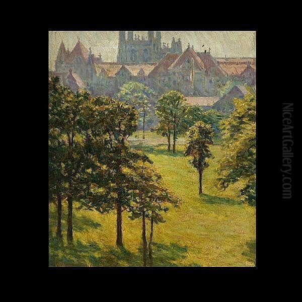 View From The Villagesquare Oil Painting by Walter Sargent