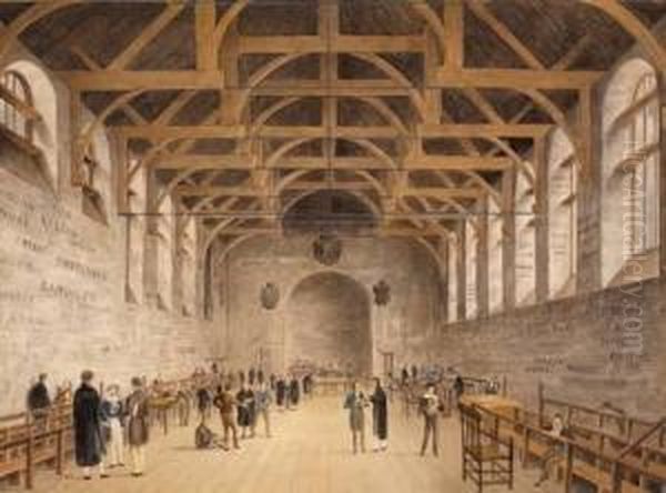 The Schoolroom, Westminster School Oil Painting by G.R. Sarjent