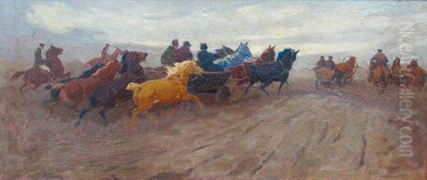 Excursion Oil Painting by Aleksander Sarnowicz