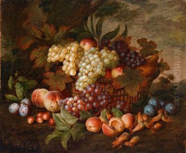 Ein Fruchtestillleben Oil Painting by William Sartorius