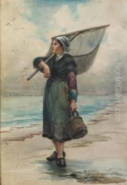 Pescadora Oil Painting by Walter Satterlee