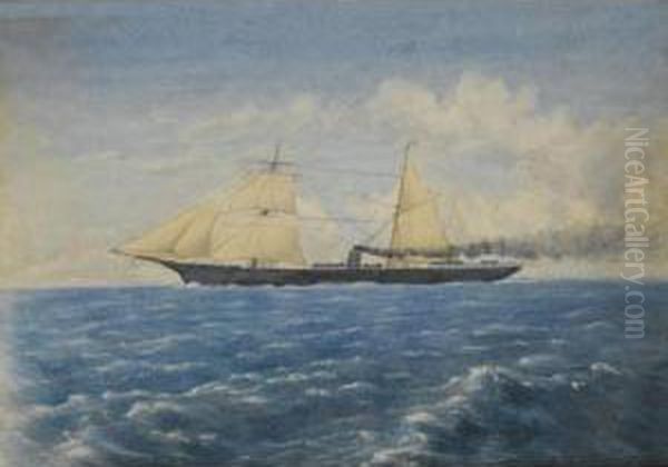 The Union-castle Ship Oil Painting by Thomas Saumarez