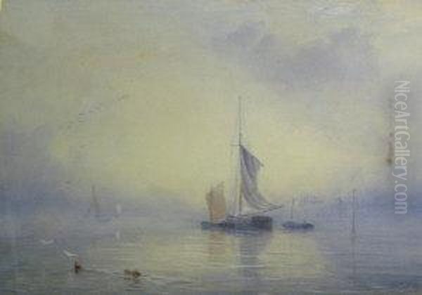 Sunrise On The Exe Oil Painting by Charles Roscoe Savage