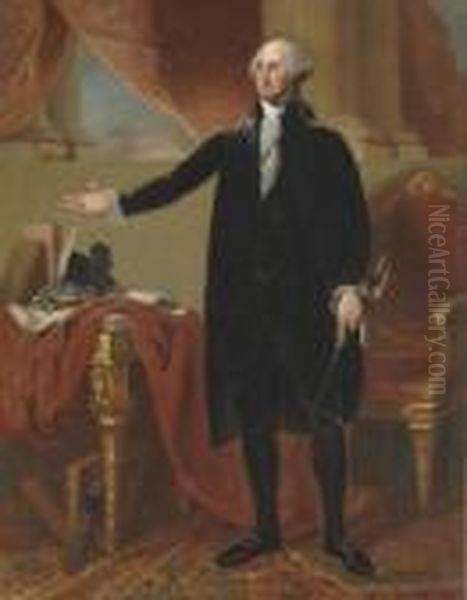 Portrait Of George Washington Oil Painting by Edward Savage