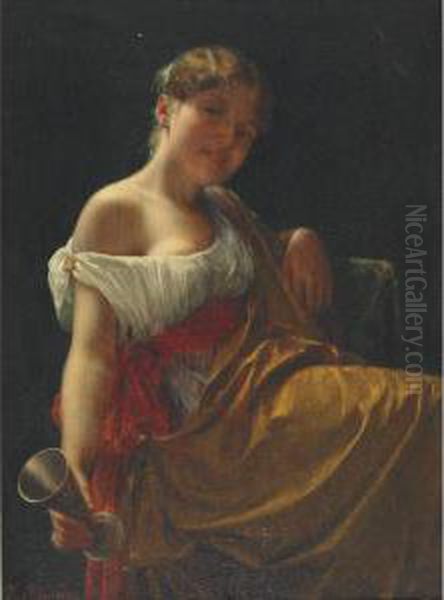 The Belle Of Pompei Oil Painting by Alfonso Savini