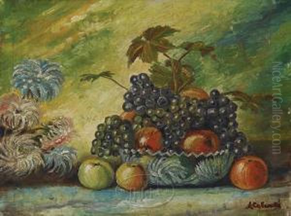 Fruit And Flowers by Alexander Ivanovitch Savinov