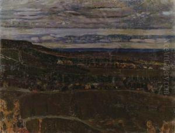 Paesaggio - 1907 Oil Painting by Alexander Ivanovitch Savinov