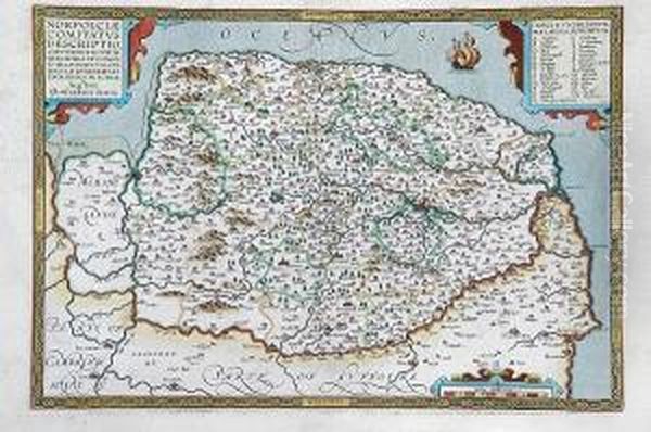 Norfolk C.1650 Oil Painting by Christopher Saxton