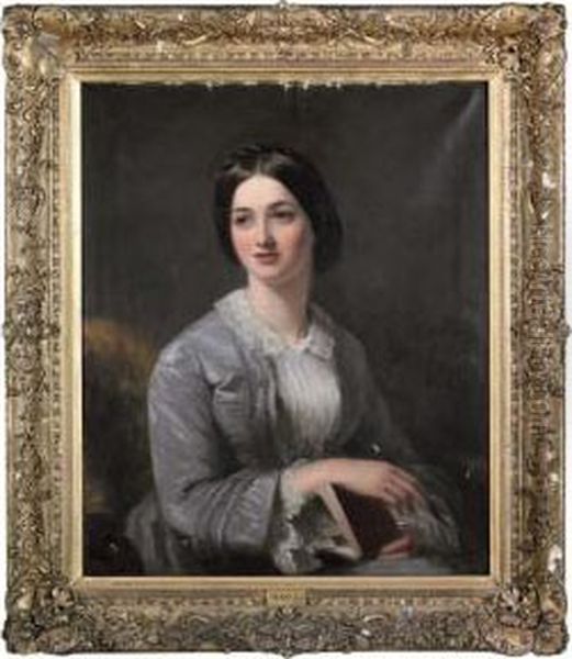 Portrait Of Lady Augusta Scott Oil Painting by Frederick Richard Say