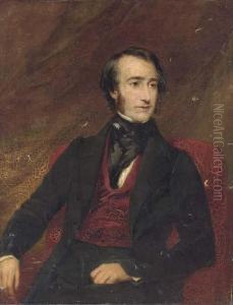 Portrait Of Sir Edward Celebrooke Oil Painting by Frederick Richard Say