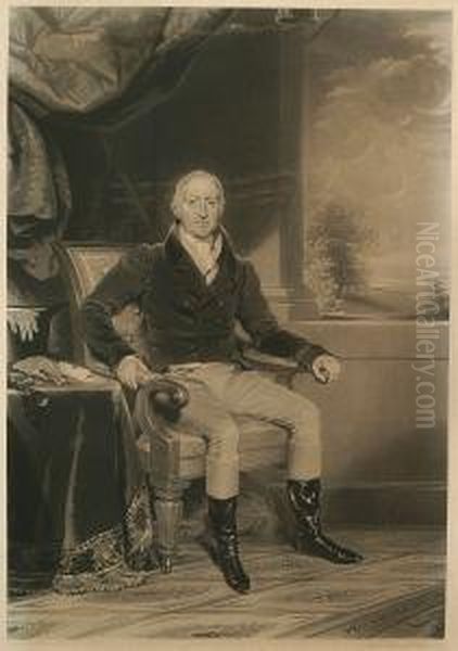 Portrait Of John Willis, Md Of Greatford, Lincolnshire Oil Painting by William Say